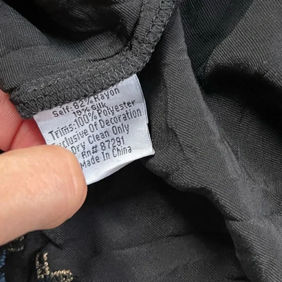 Johnny Was Black Embroidered Jacket - Picture 4 of 6